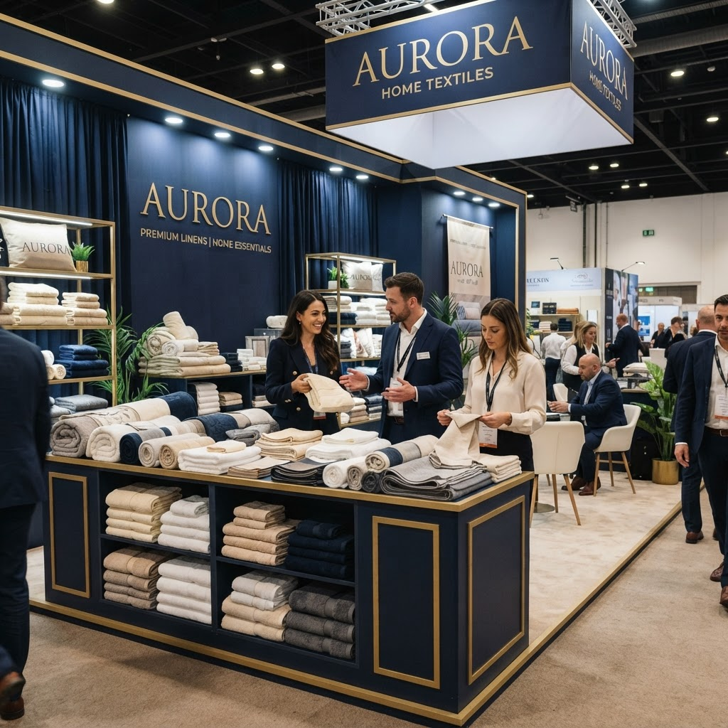 Textile trade exhibition booth