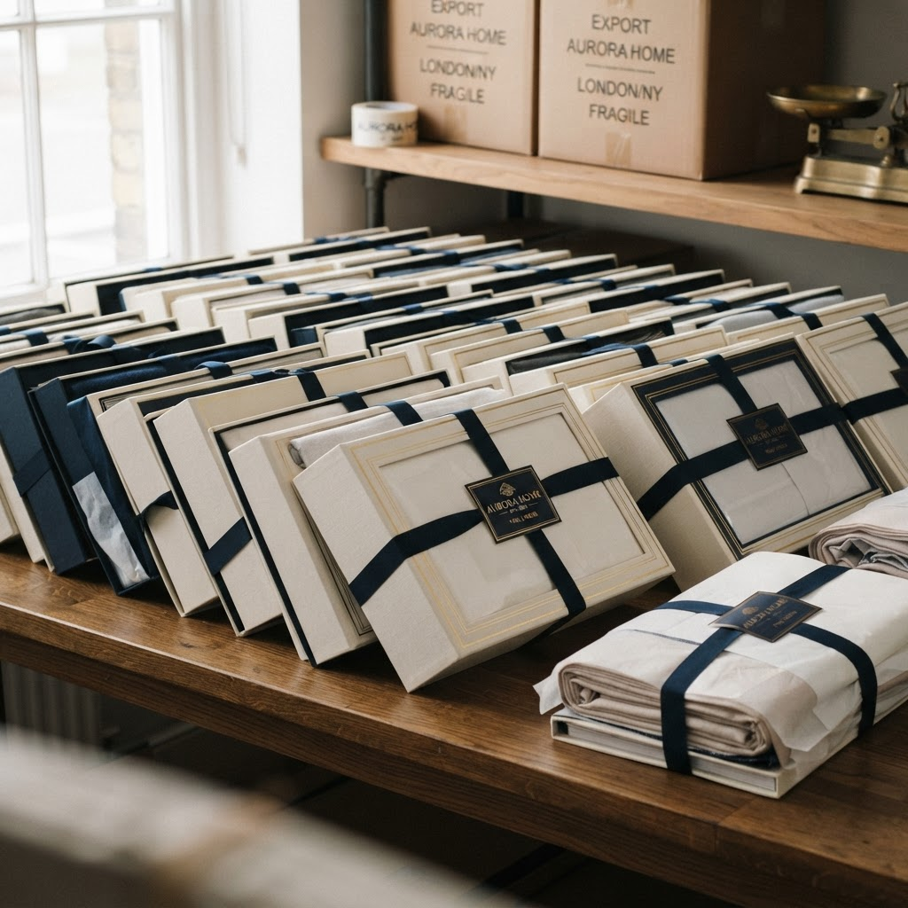 Export-ready branded textile packaging