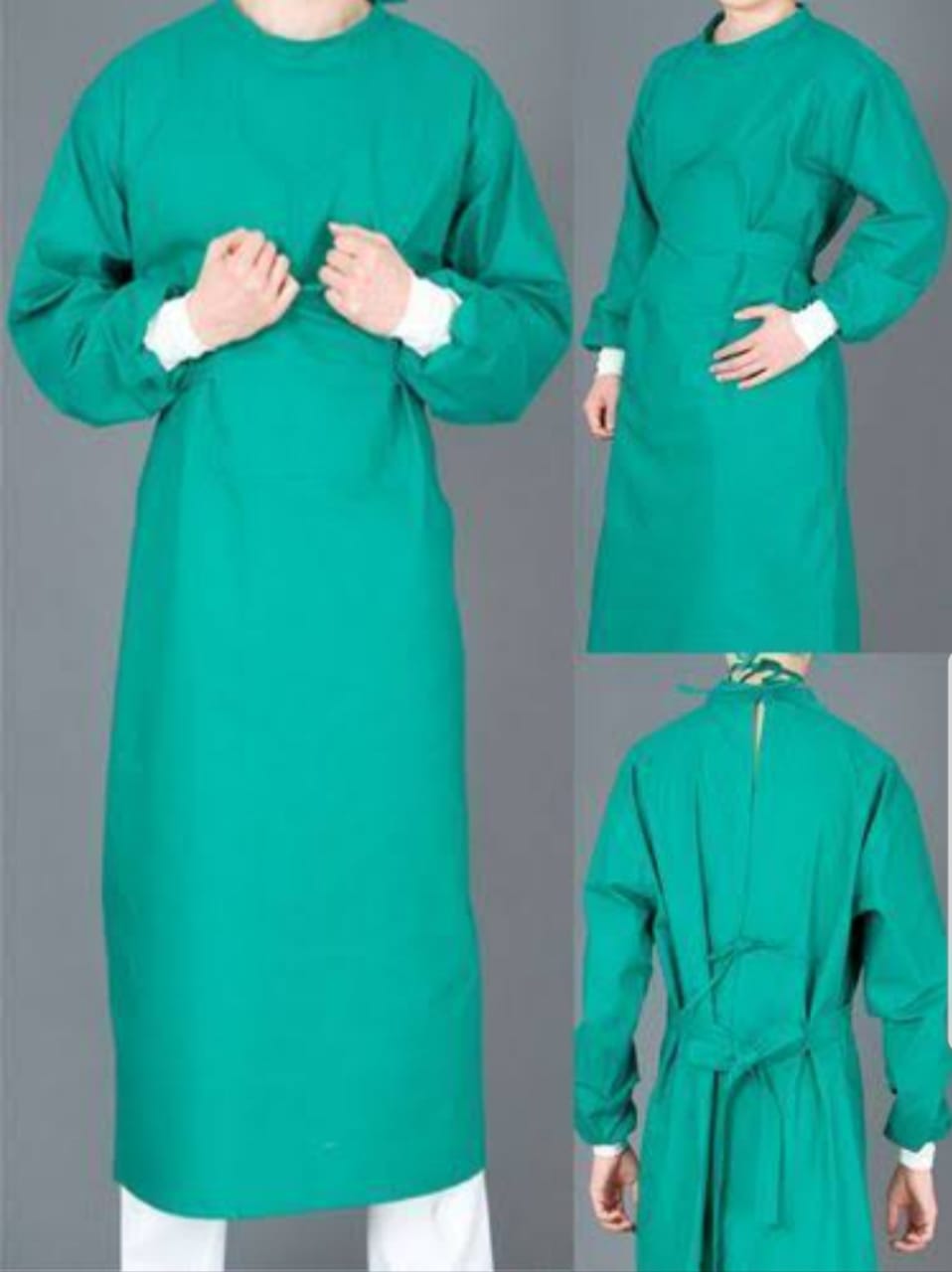 Green surgical gowns medical uniforms